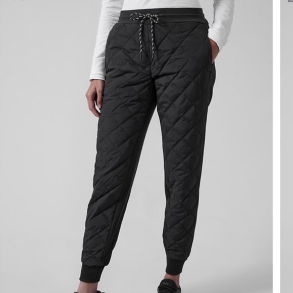 NWT Athleta Apres Ski Down Jogger || Black - Picture 2 of 8